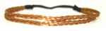 Geflochtenes Haarband doppelt bzw. 2-fach Zopf elastisches Haarband Haaraccessoire Haarteil Stirnband Extensions Kunsthaar in dunkelblond
