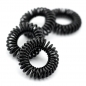 Mobile Preview: Haargummi im Telefonkabel Design (Kunststoff-Spirale),Telefonkabel, elastisch, Spiralhaargummi, Haarschmuck m 4er Set in der Farbe schwarz
