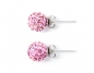 Preview: Damen Mädchen Moderne Silber Shamballa Ohrringe "Light Rose" Ohrhänger Schmuck Damenohrringe Ohrstecker