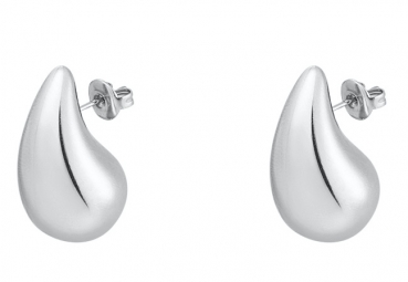 Tropfen Ohrringe Ohrhänger in Silber Modeschmuck Damen aus Edelstahl