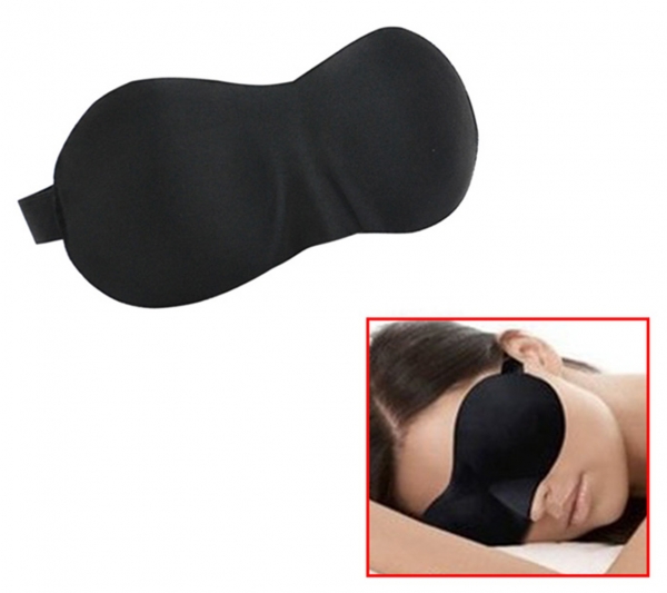 Schlafmaske Reisemaske Schlafbrille zum Reisen Augenmaske schwarz